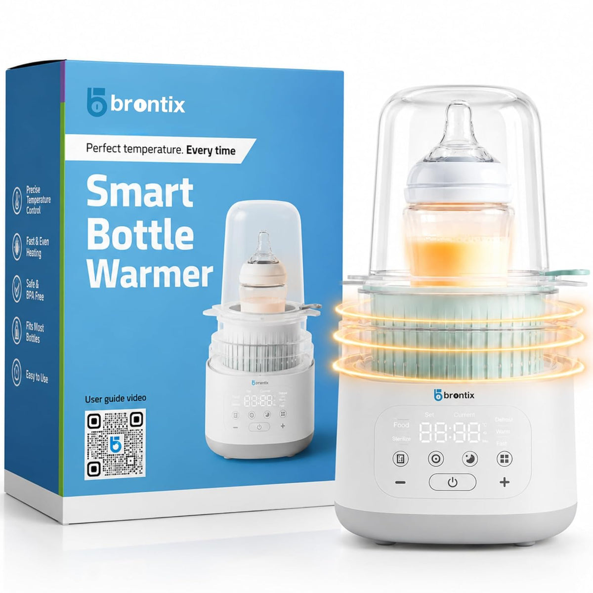 SOFTIES Baby Bottle Warmer & Sterilizer, 10-in-1, BPA-Free
