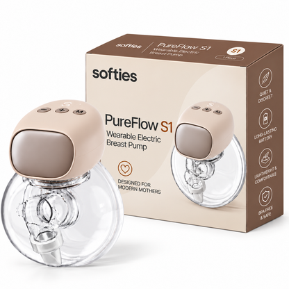 SOFTIES S1 Wearable Breast Pump Electric | Hands Free, 3 Modes 9 Levels