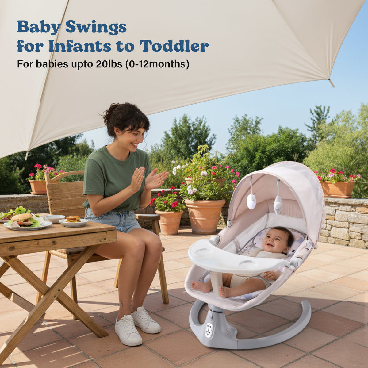 SOFTIES Electric Baby Swing Cradle Automatic Rocker