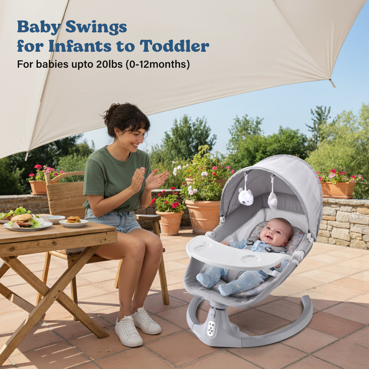 SOFTIES Electric Baby Swing Cradle Automatic Rocker