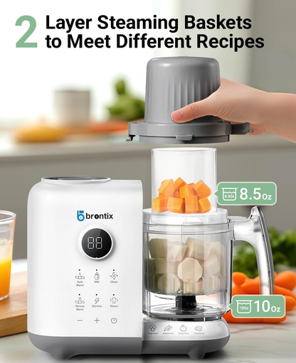 SOFTIES S2 Baby Food Processor, 6-in-1, Stainless Steel