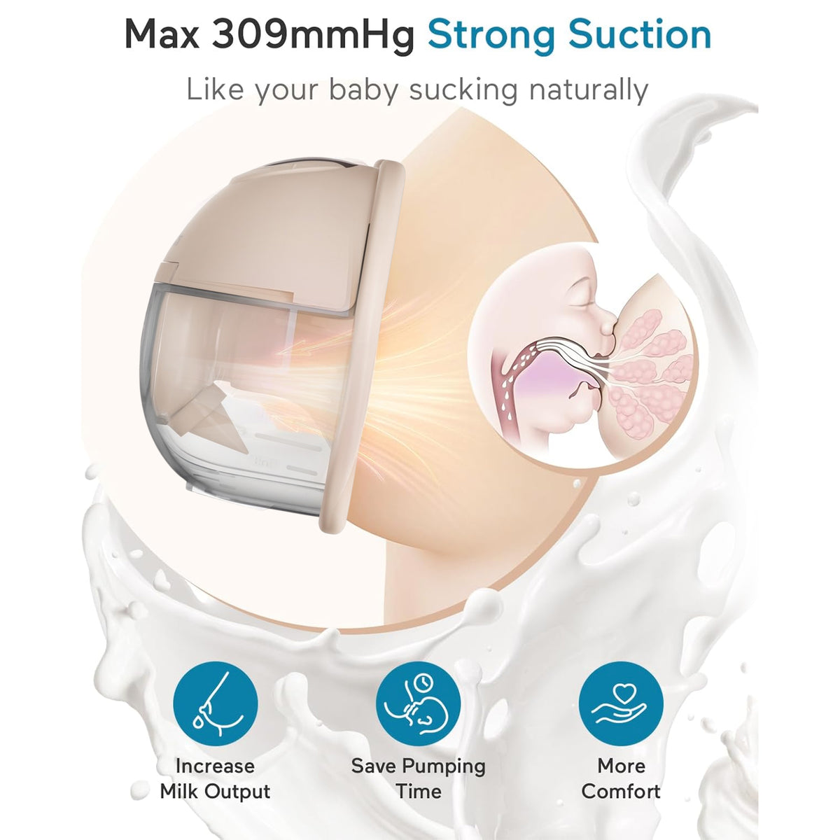 SOFTIES S2 Wearable Breast Pump Electric | Hands Free Pump for Breast Milk