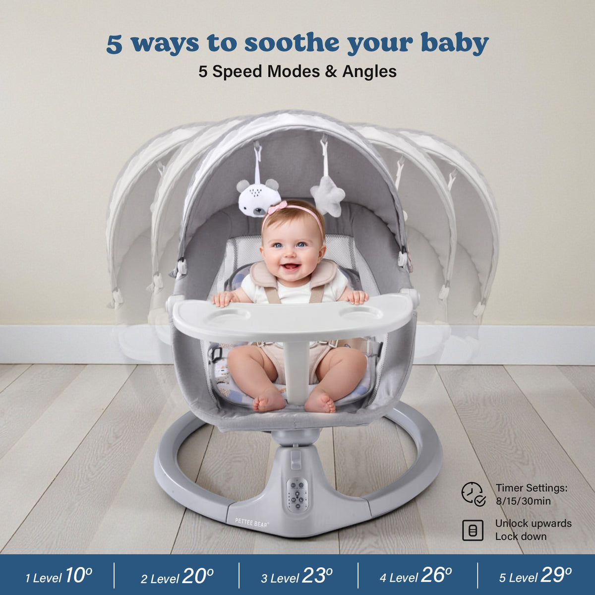 SOFTIES Electric Baby Swing Cradle Automatic Rocker