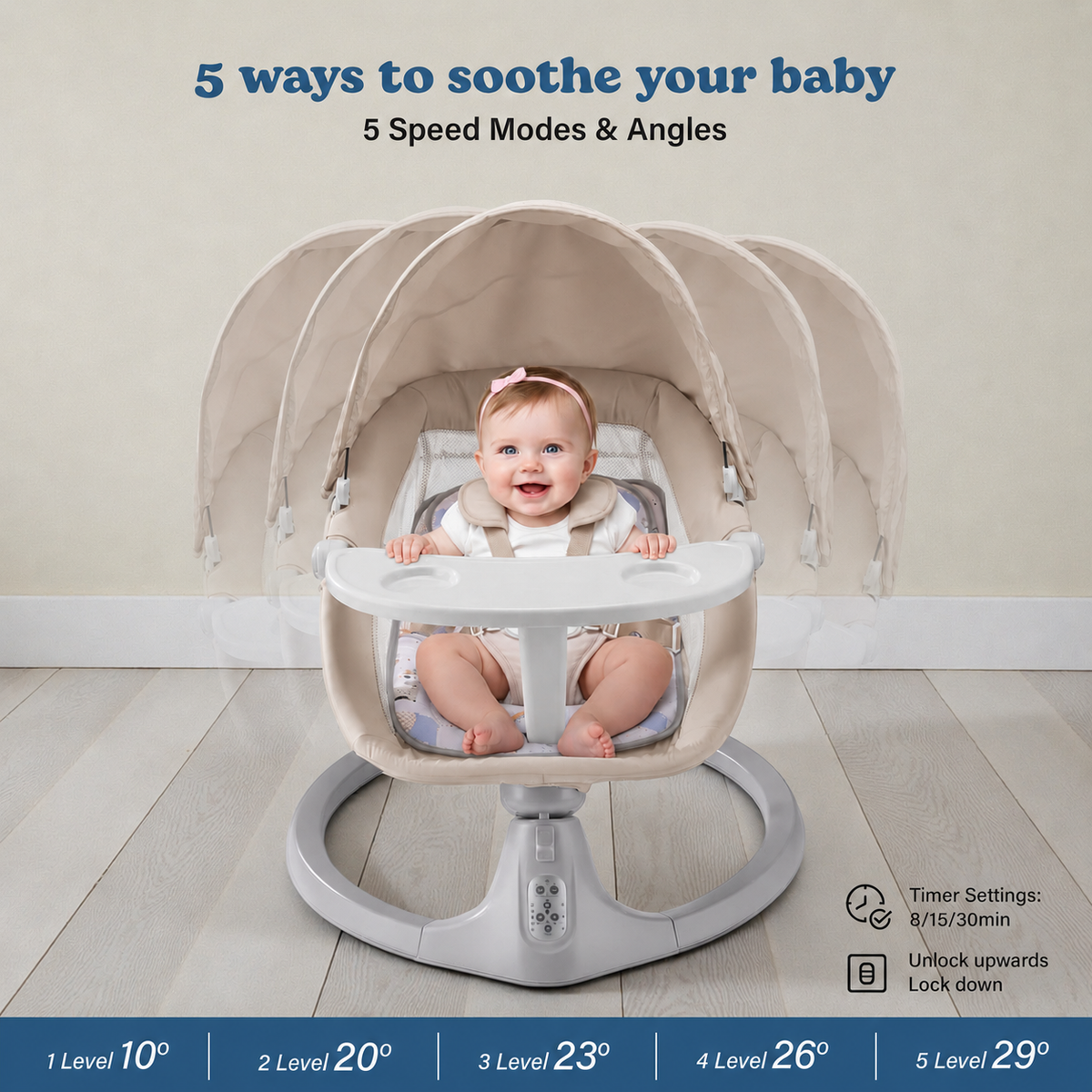 SOFTIES Electric Baby Swing Cradle Automatic Rocker