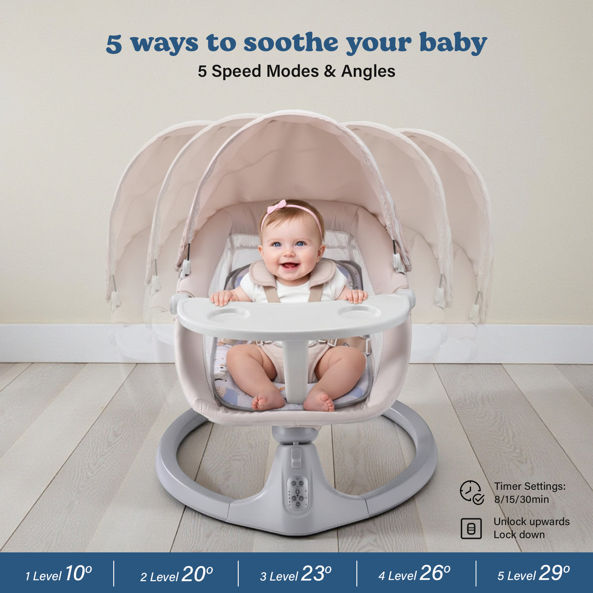 SOFTIES Electric Baby Swing Cradle Automatic Rocker