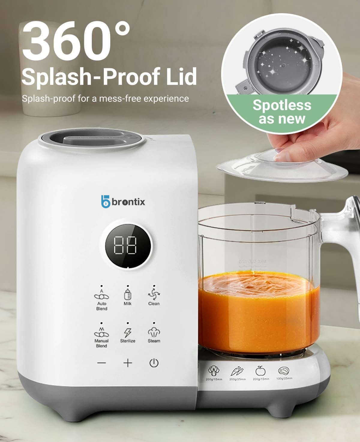 SOFTIES S2 Baby Food Processor, 6-in-1, Stainless Steel